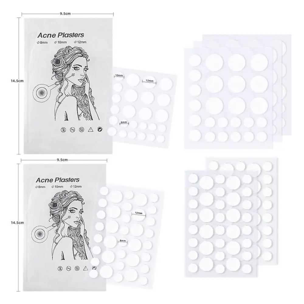 Patch de suppression d'acné pour peau artificielle, autocollants de beauté, patch de bouton transparent, liquide absorbant invisible, patch de nettoyage d'acné