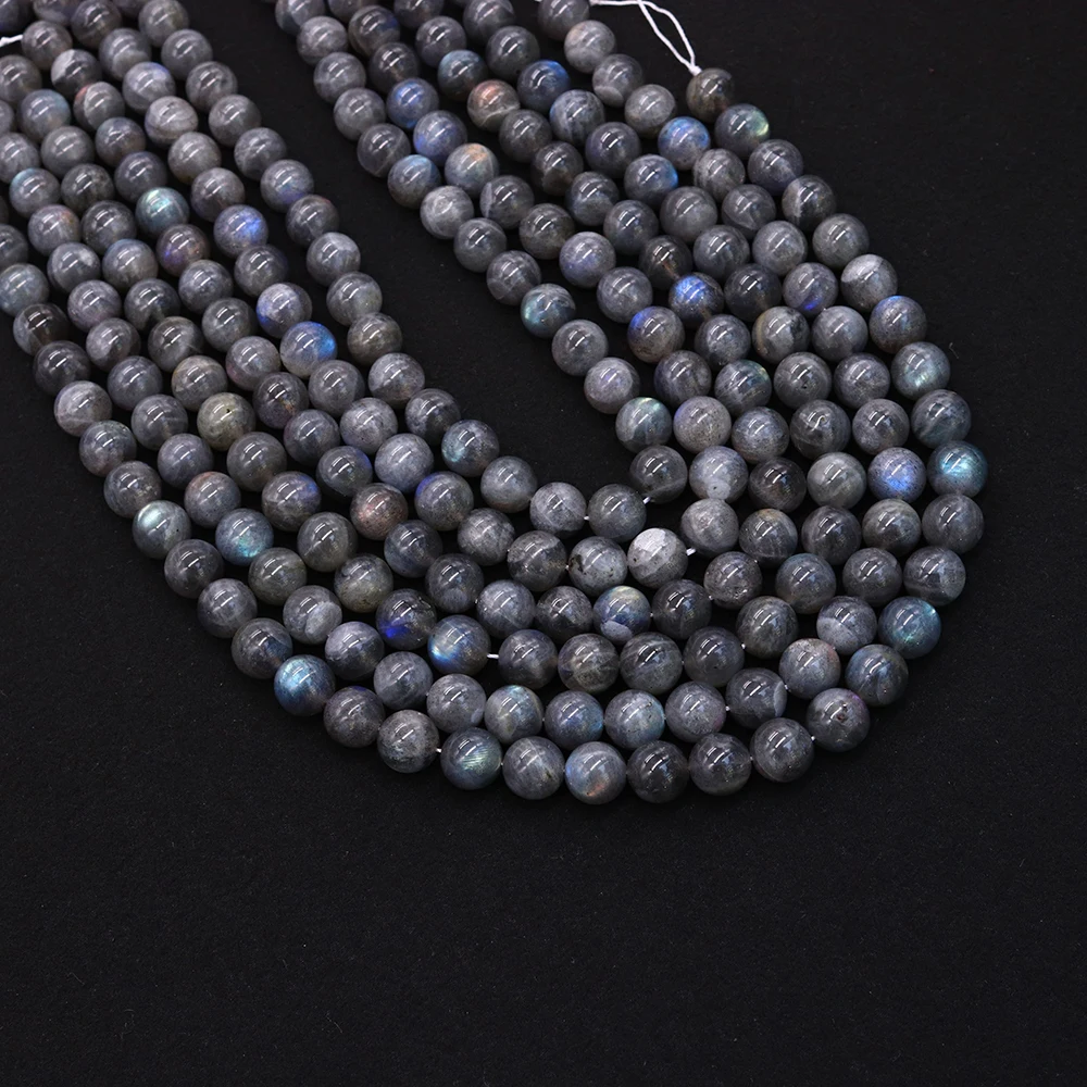 

Charms Natural Semi Precious Stone Flash Labradorite Polished Round Beads 6 8 10mm Jewelry Making DIY Necklace Bracelet
