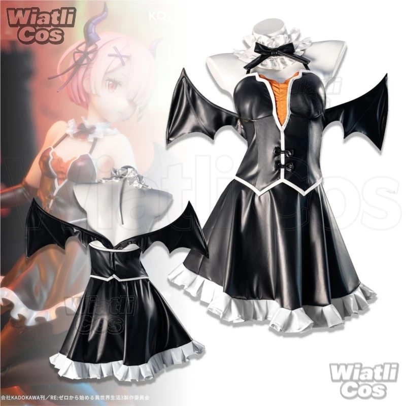 Rem Ram Cosplay Dress Re:Zero In Another World Starting Life Phantom Night Magician Full Set Costume Women Halloween Christmas