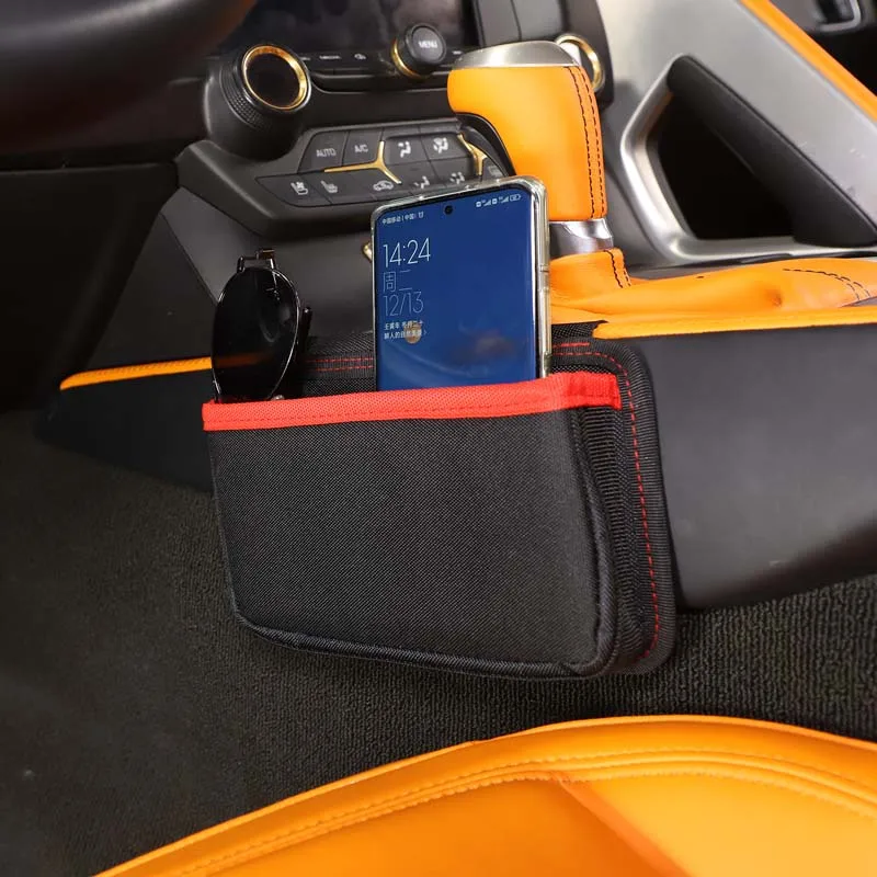 For 2014-2019 Chevrolet Corvette C7 Oxford Cloth Car Modeling Central Control Side Hanging Storage Bag Car Interior Accessories