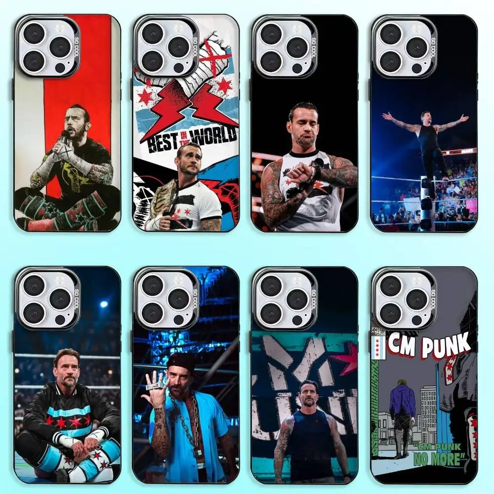 

WWE CM P-Punk Phone Case For iPhone17,16,15,14,13,12,11 Plus,Pro Max Black Candy Matte Shockproof Cover