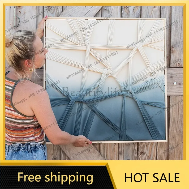 LJY Modern Light Luxury Living Room Entrance Cabinet Decorative Painting High-end Restaurant