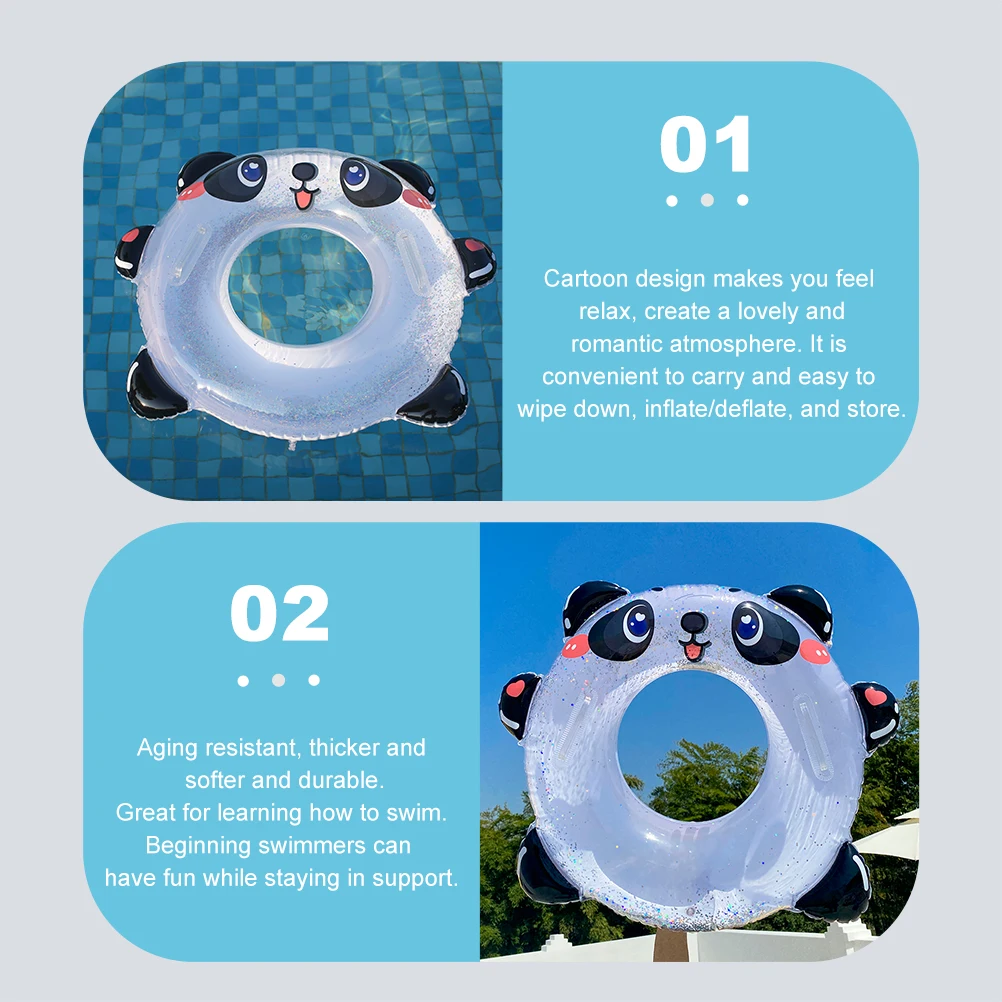 

Children Panda Swimming Ring Inflatable Pool Toy Float Water Hoop Animal Kids Toys PVC Lightweight Portable Summer Beach