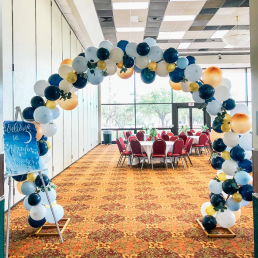 Goldener Metallkreis-Ballon für Hochzeit, Blumen bogen dekoration, Geburtstag, Abschluss foto