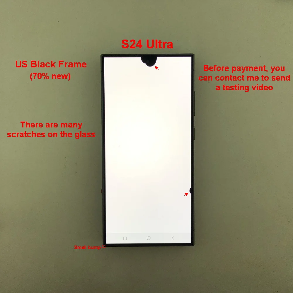 6.8' Super AMOLED For Samsung Galaxy S24 Ultra 5G S928B S928U S928E LCD Display Touch Screen Digitizer With Defects Screen image 3