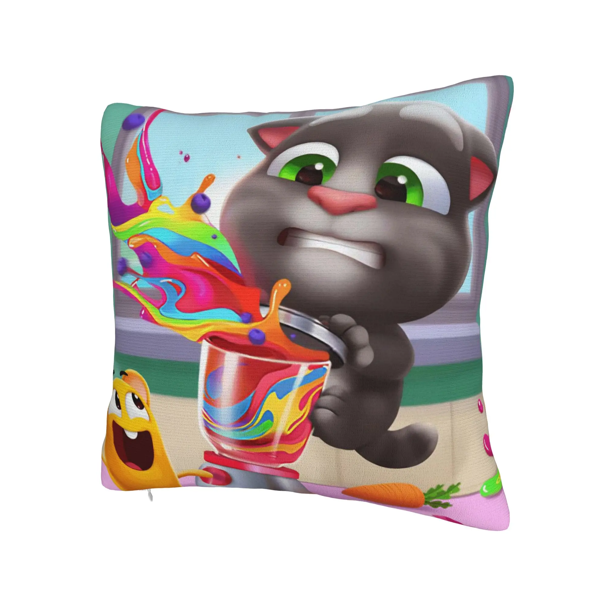 Decorative Pillow Cover T-Talking T-Tom And F-Friends Accessories Home  Pillow Case Cover Square Multi-Size