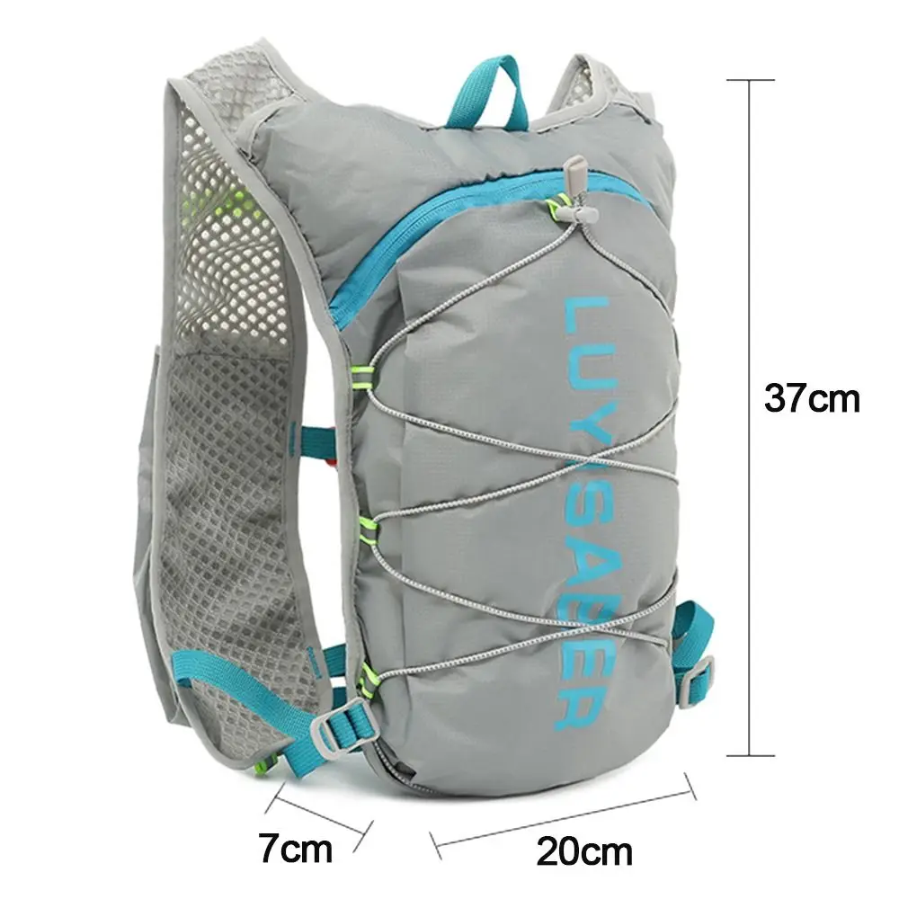 Baru nilon tas lari Ultralight reflektif maraton Hydrating ransel olahraga luar ruangan bernapas Hiking ransel