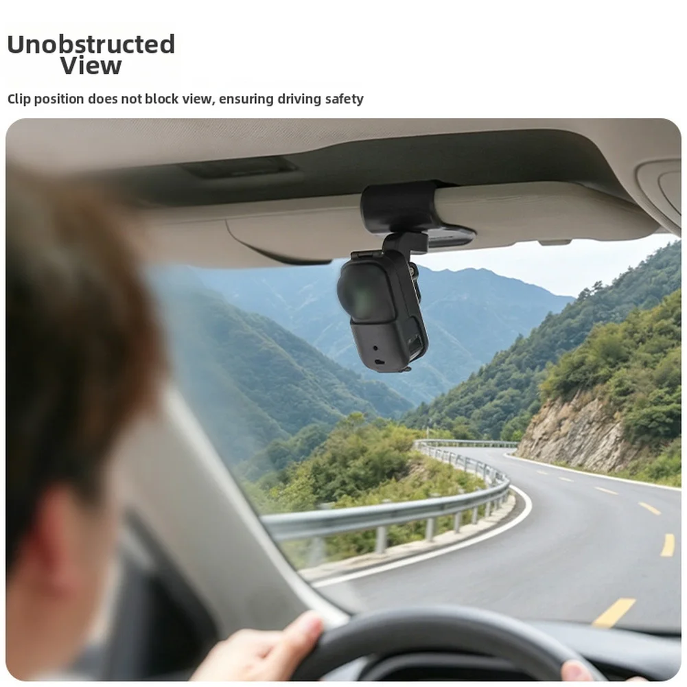 For DJI For Nano Car Sun Visor Clip Holder Sports Camera Car Sunshade Clip Secure Camera Mounting Fixing Clip Camera Accessories