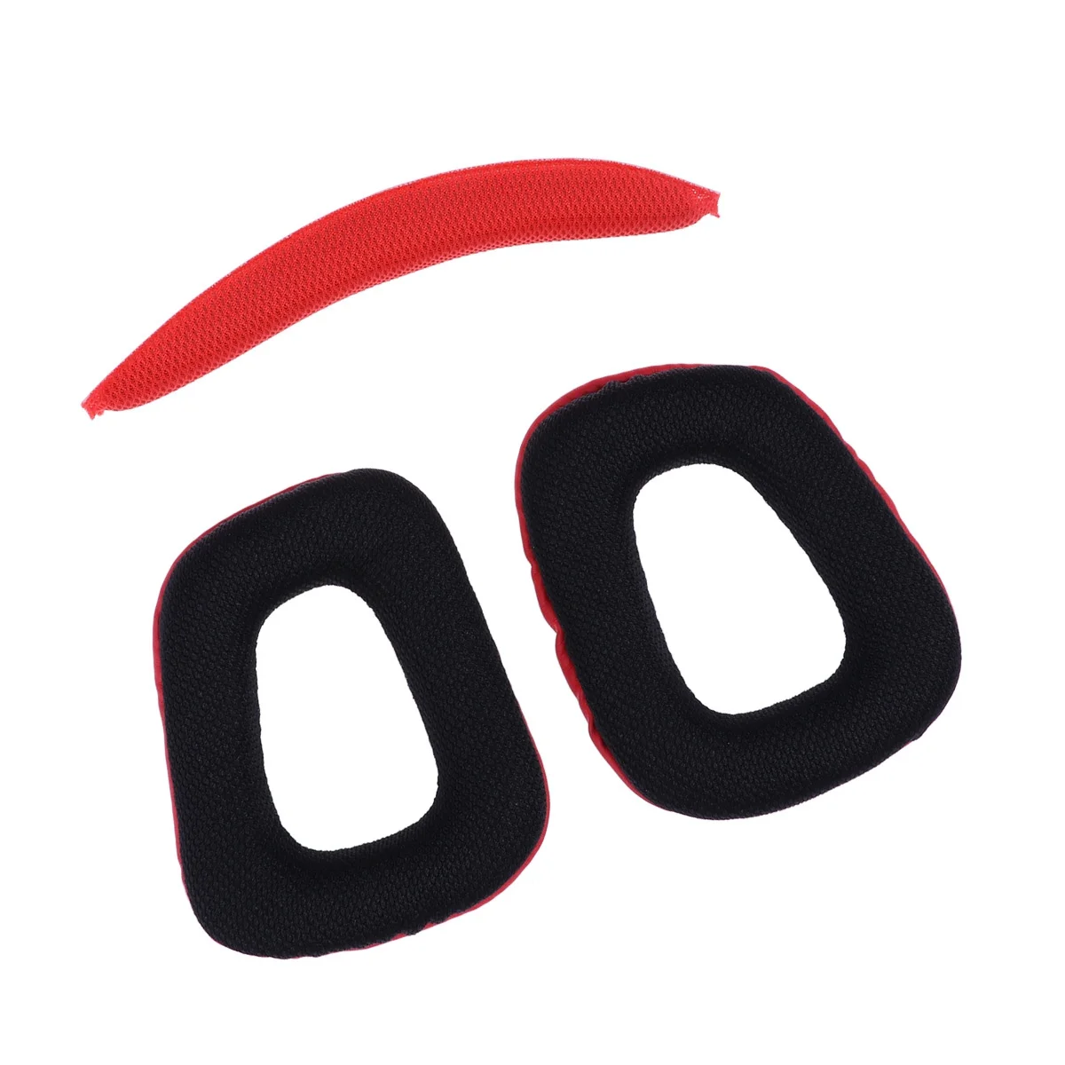 

Pair Headphone Ear Pads Replacement Red Black Compatible G430 G930 Soft Breathable Mesh Headband Cushion Pad Stereo Sound