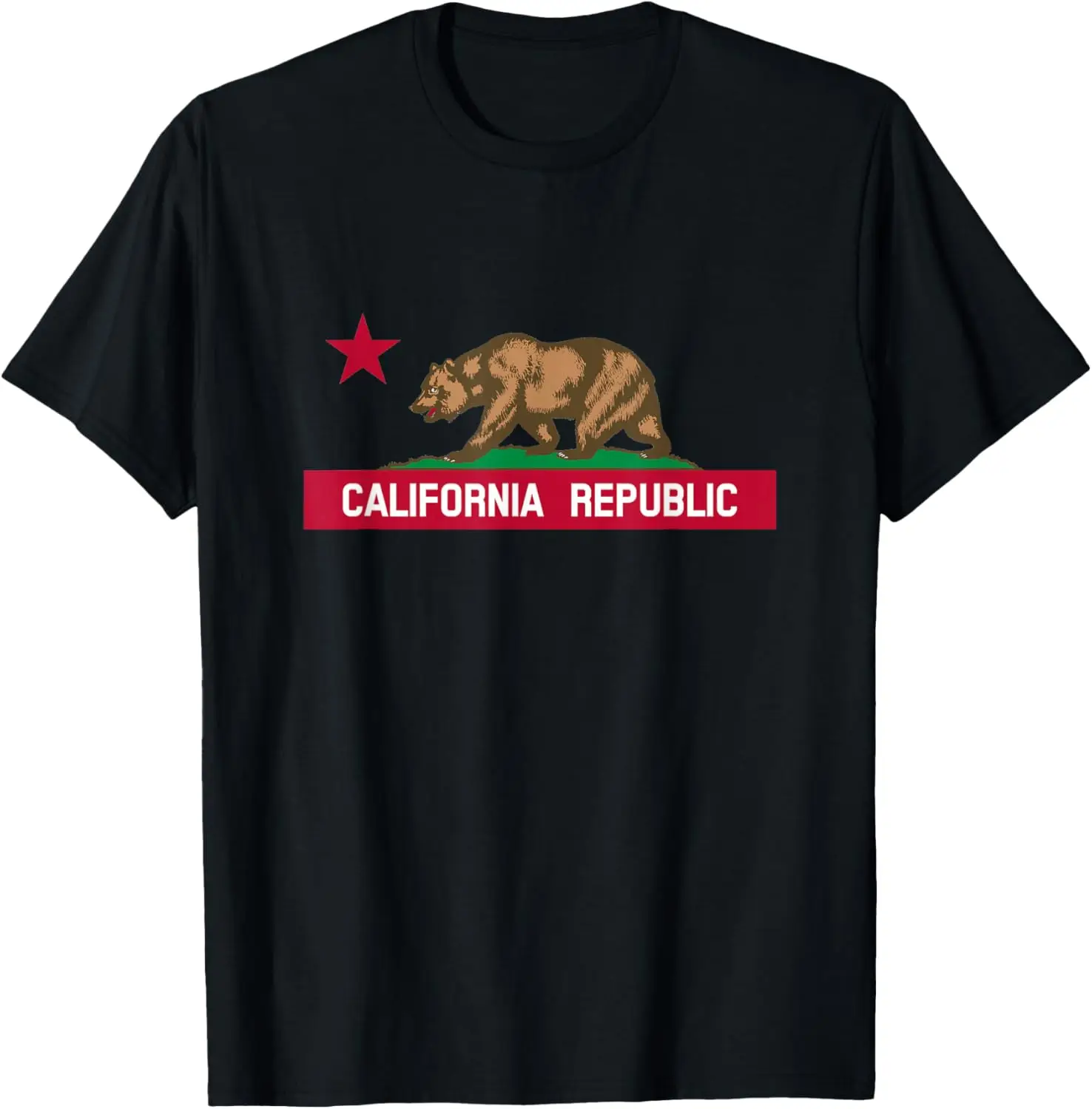 California Republic State Flag T-Shirt Cali Life I Love CA