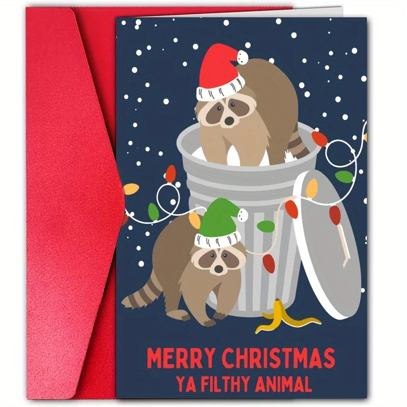 1pc, Christmas card, funny Christmas card, Christmas card for husband, Christmas card for wife, Christmas card for family.