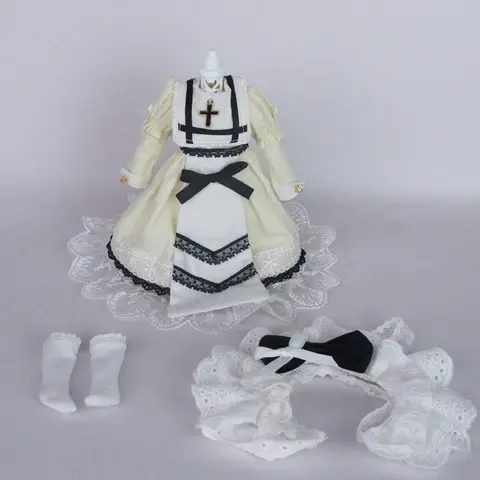 DBS Blyth 인형 의류 교회 수녀 세트, 1/6 30cm 일반 관절 바디에 적합