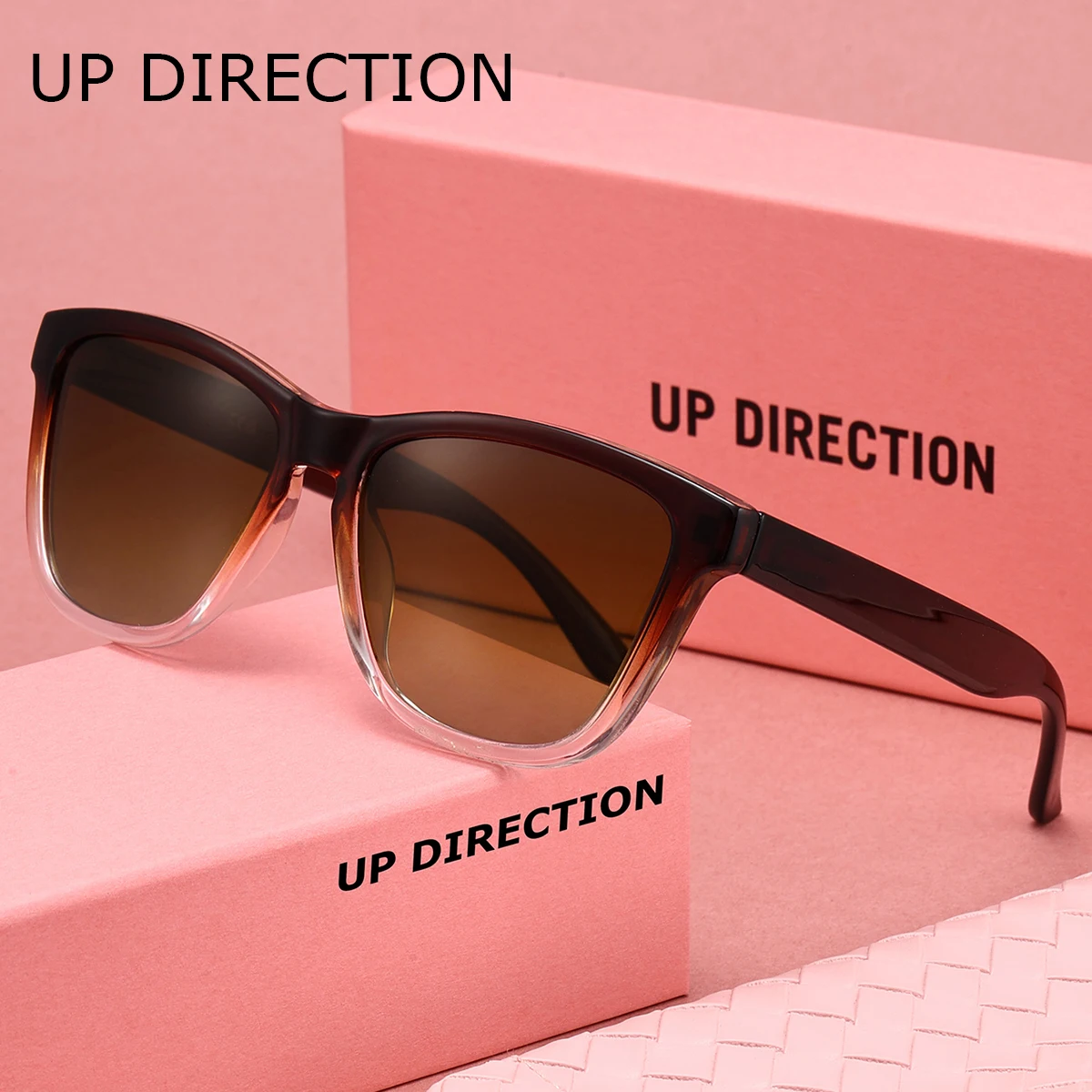 

UP Direction 1 шт. модные трендовые женские поляризационные солнцезащитные очки в классической квадратной оправе, разноцветные мужские очки для фотосъемки