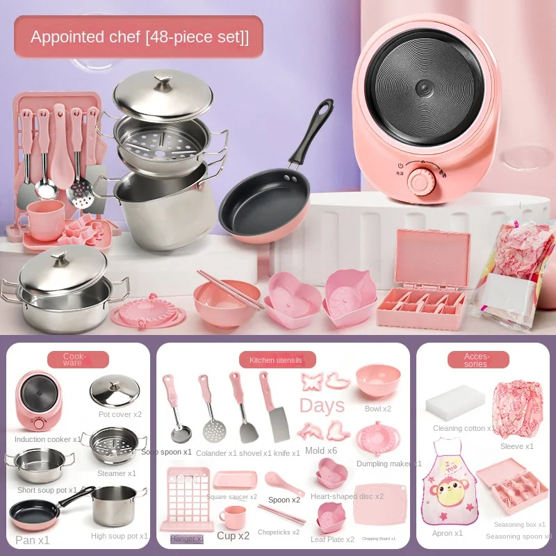 Baby Girls Can Cook Mini Kitchenette Factory Really Cooked Every House Set Girls and Boys Sensory Training Birthday Gift