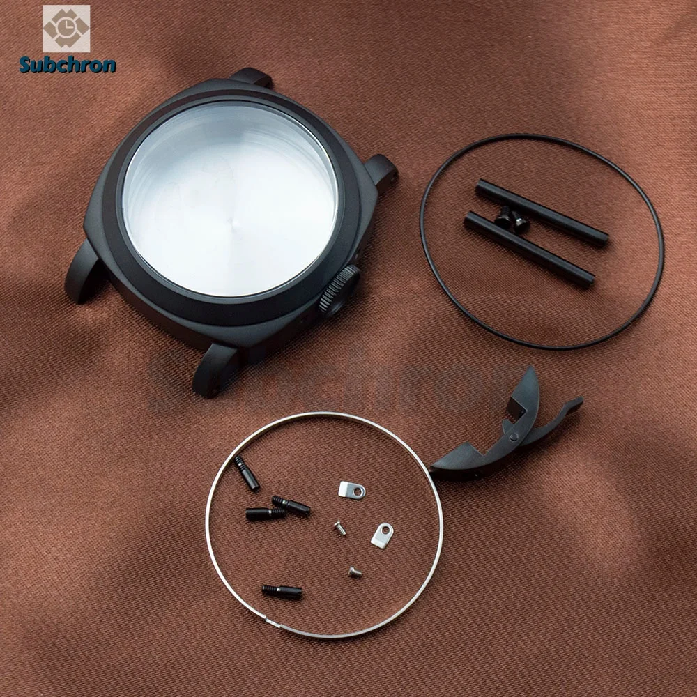 Mod 44mm Retro Case for PAM 5218 Vintage Watch Case Sapphire Glass Stainless Steel Fit CG 6497/6498/ST3600 Movement