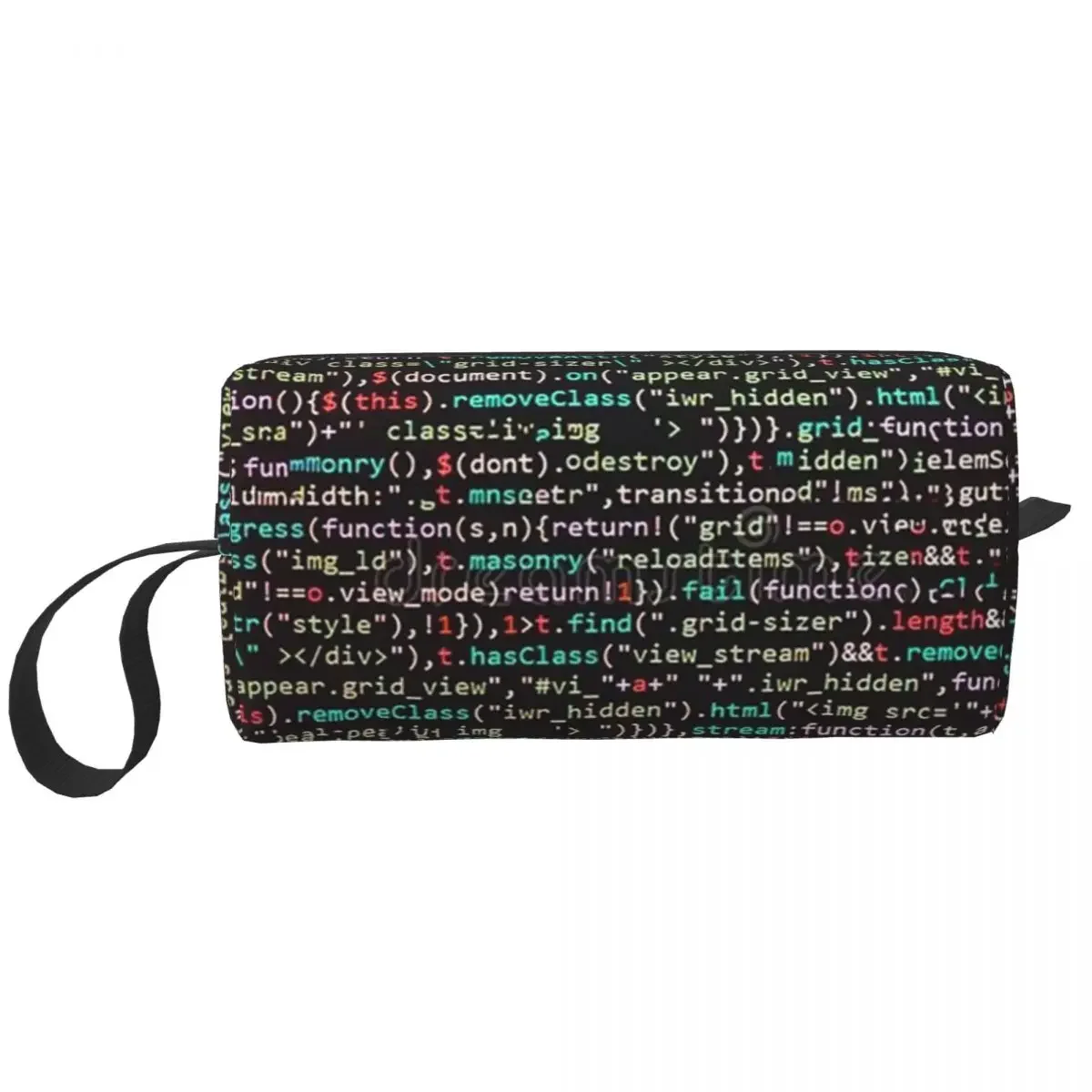 

Java Script Code Makeup Bag Cosmetic Organizer Storage Dopp Kit Toiletry Cosmetic Bag for Women Beauty Travel Pencil Case