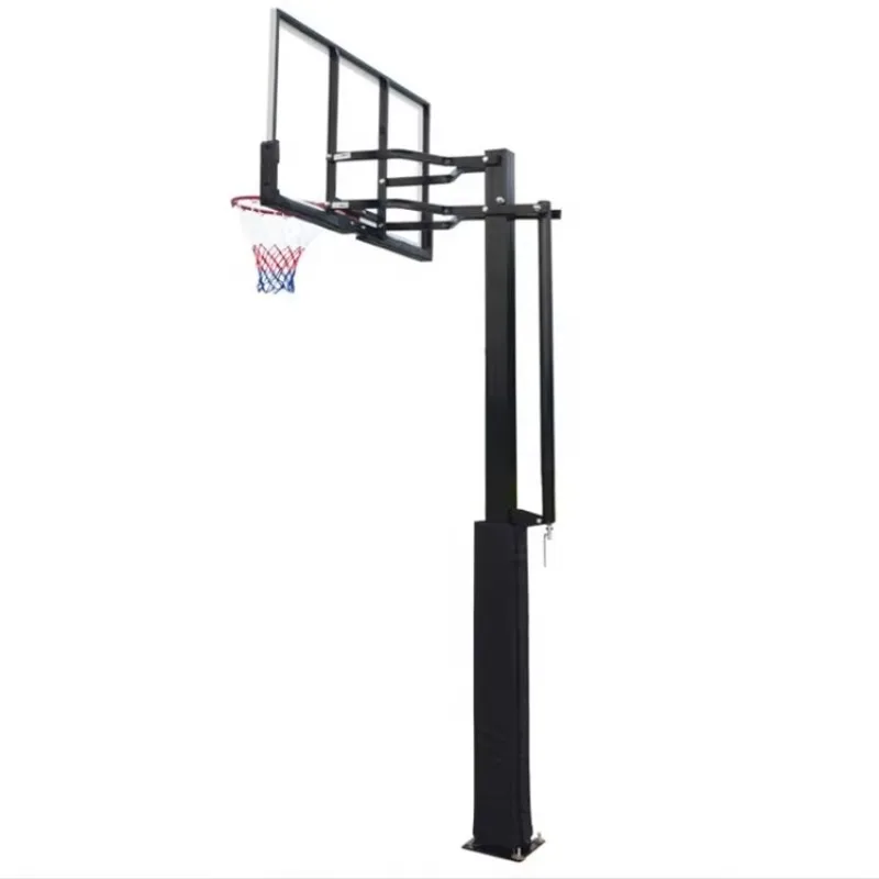 Solid Or Tempered Glass Backboard Adjustable Basketball Hoop System For Adults Outdoors Daily Training Essential