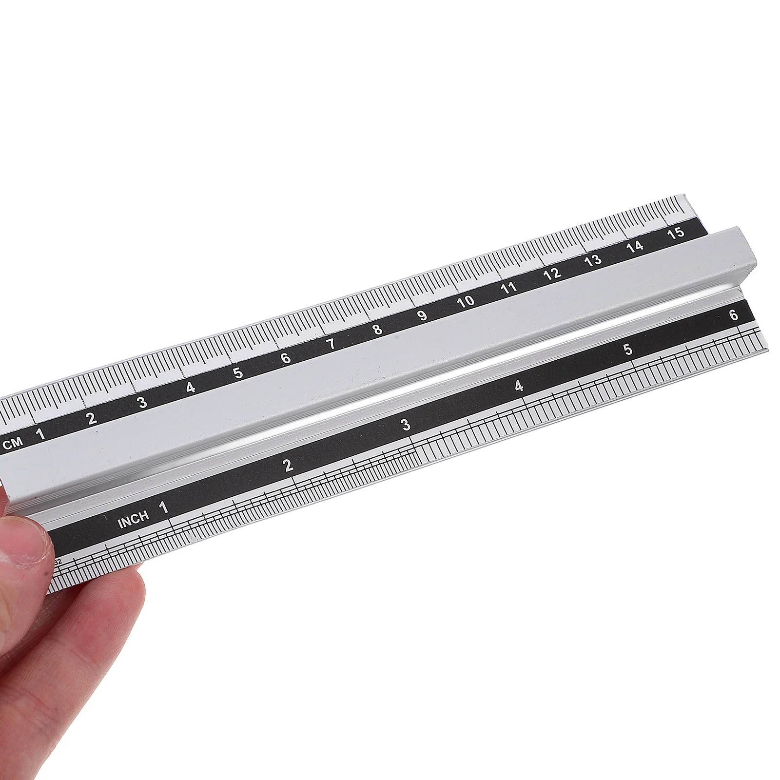 

3pcs Aluminum Math Rulers With Handles Measuring Tool Geometry Tools Multi-Use Lightweight Durable Portable Office Stationery