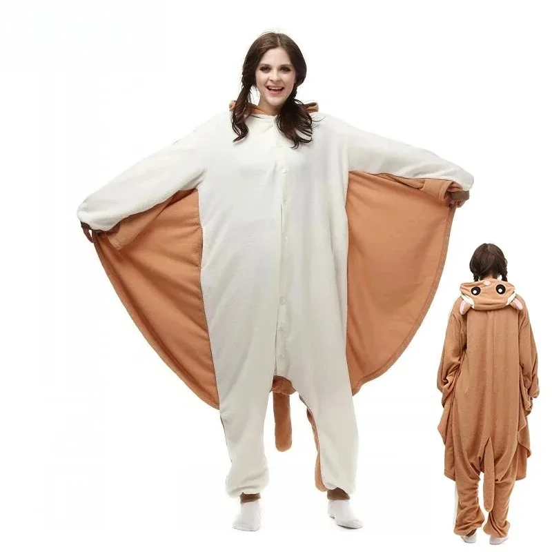 

Adult Unisex Animal Flying Squirrel Woman Onesies Winter Hallowee Cospaly Costume Cosplay Prop Halloween Costume