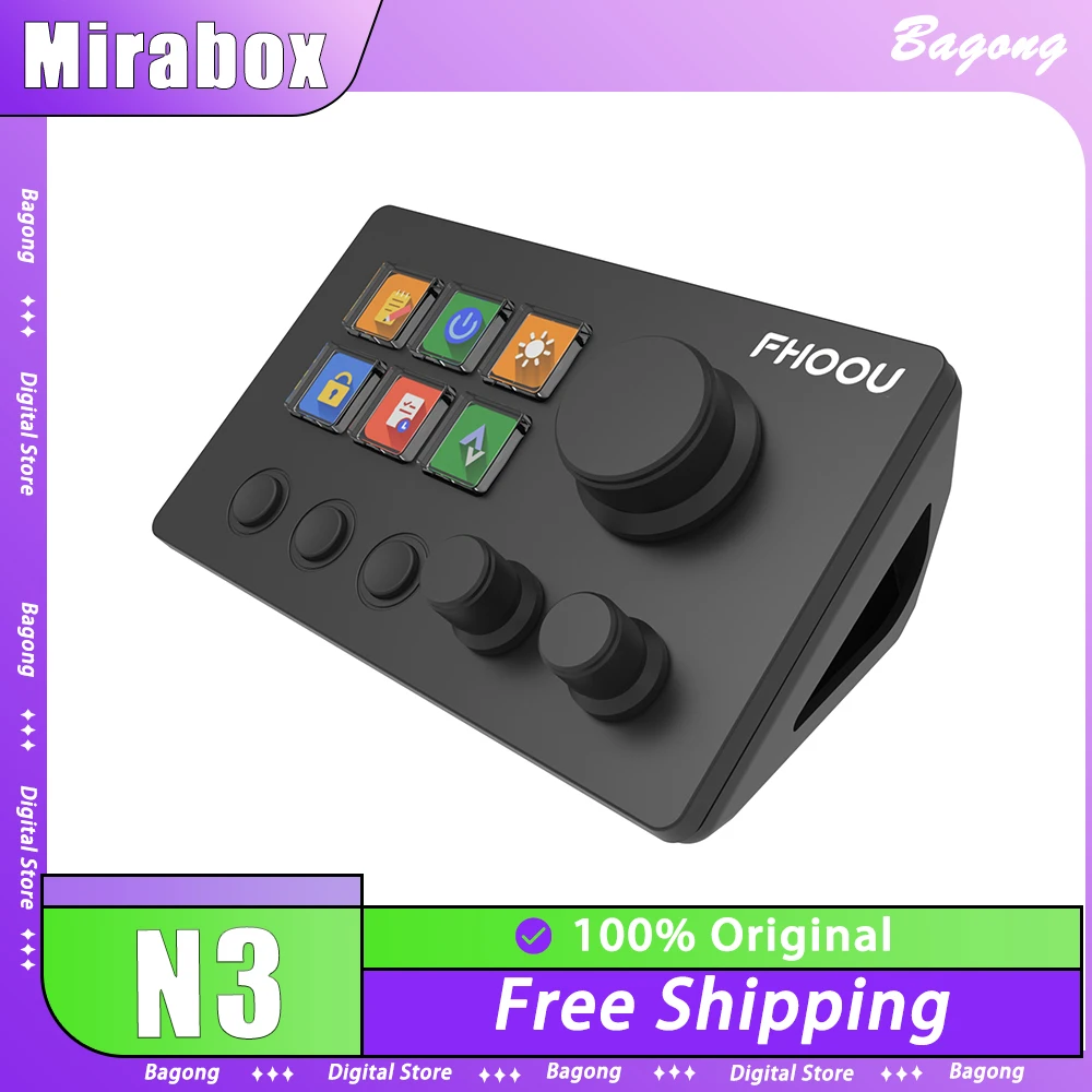 

Многофункциональная визуальная мини-клавиатура Mirabox N3 Streamdeck с ручками, 12 кнопок, живой контроллер для украшения Windows/Macos