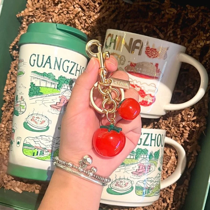 

Брелок с подвеской в виде хурмы, сумка, очаровательный плечевой ремень, удлиненная жемчужная цепочка, аксессуар для сумки через плечо