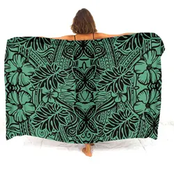 Summer Seaside Getaway Soft Sarong 2024 Polynesian Women's Sarong One-Piece Shawl With Temperament Pattern Print