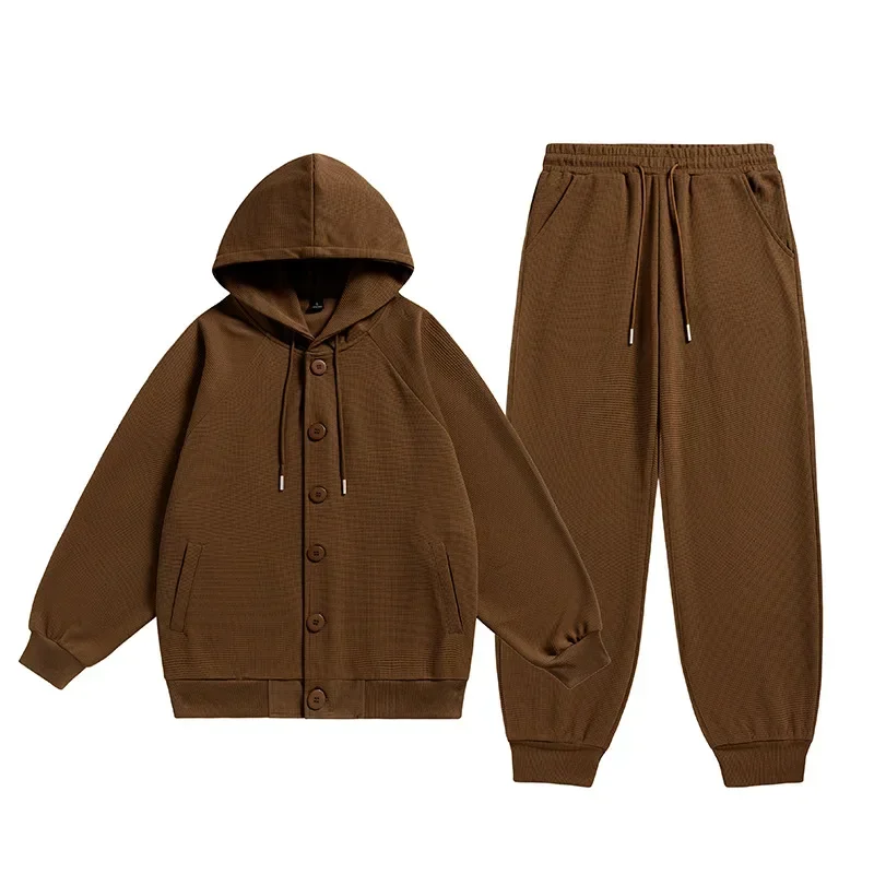 2024 Autumn Winter Men's Running Tracksuit Hoodies + Sweatpants 2 Pieces Casual Track Suit Sportswear Male Fashion Suits image 3