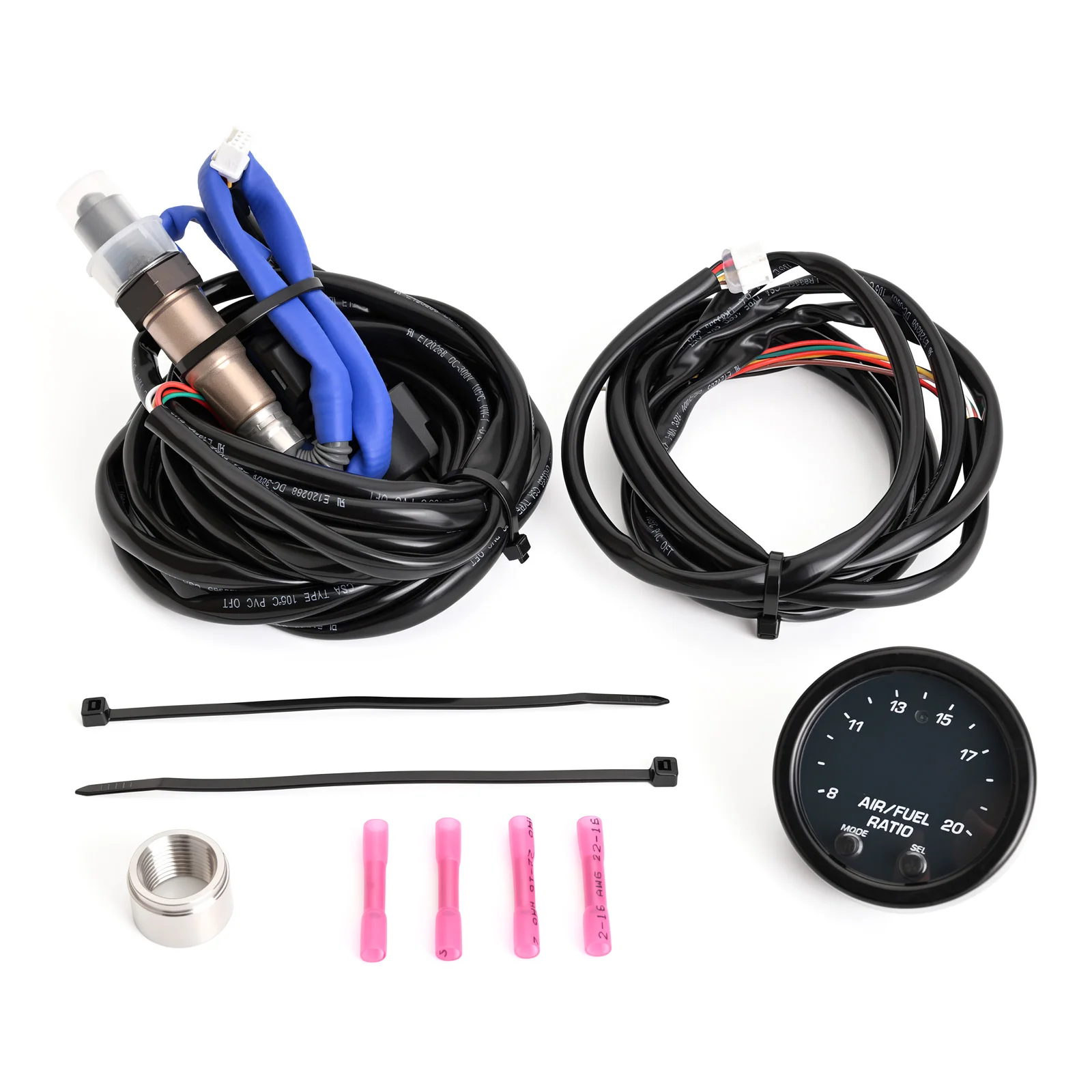 O2 Air Fuel Ratio Lambda Gauge Kit Wide-band Gauge Kit O2 Oxygen Sensor AFR Air Fuel Ratio Meter For 30-0300 X-Series For Car