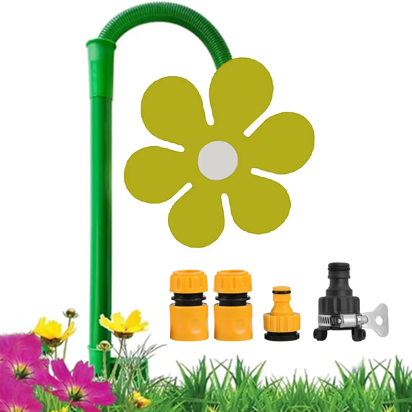 

Dancing Daisy Lawn Sprinkler Funny Garden Sprinkler 360 Degree Rotating Yard Irrigation System For Watering Playing Farm