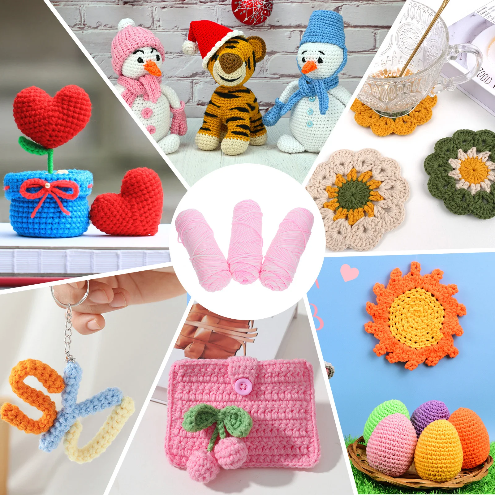 

3 Pcs Thick Crochet Yarn Soft Milk Cotton Material Perfect For Handmade Projects And Accessories