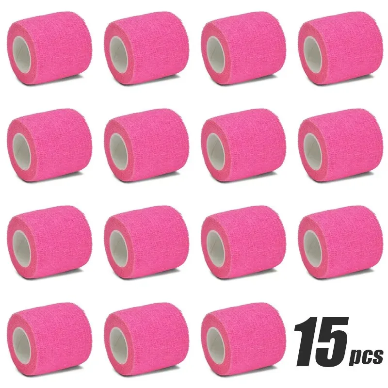 6/15 Stuks 4.8m Zwart Ehbo Zelfklevende Samenhangende Elasticiteit Bandages Sport Tape voor Pols Enkel verstuikingen & Zwelling