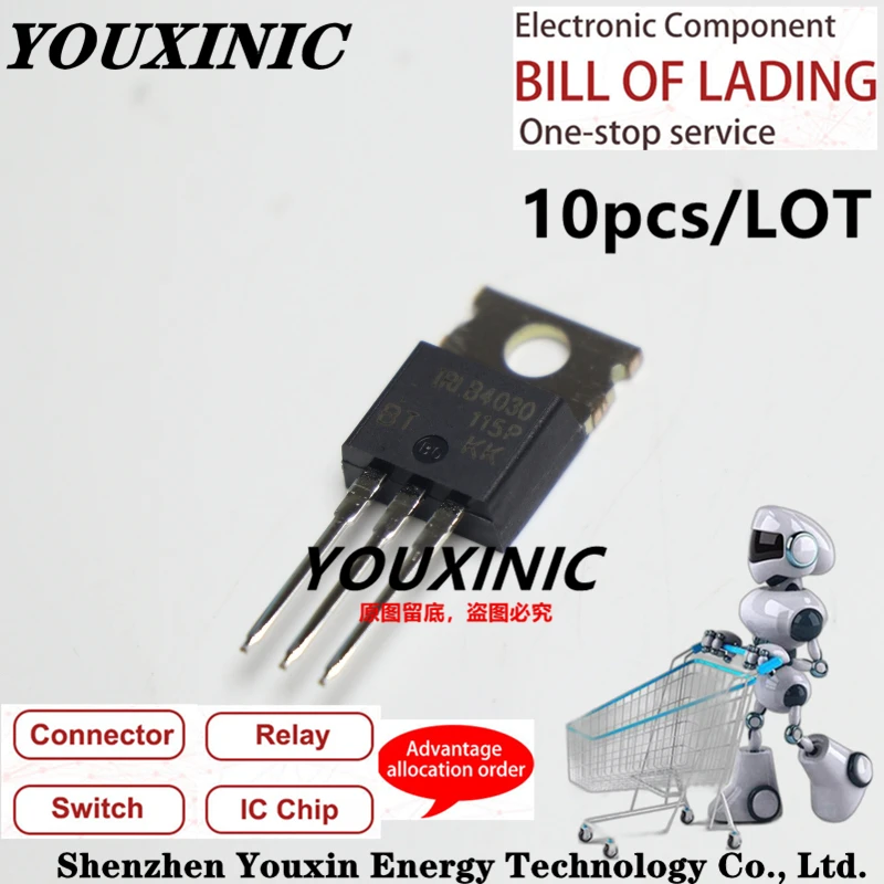 

YOUXINIC 2018+ 100% new imported original IRLB4030 IRLB4030PBF LB4030 TO-220 power tubes, MOS tube Rectifiers 100V 180A