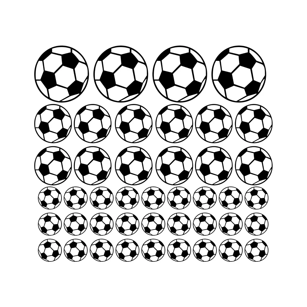 43Pcs Football Wall Stickers For Children's Room Kids Bedroom Baby Room Decor Wallpaper Removable Poster Home Decoration
