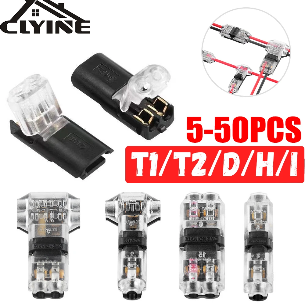 

Splice Connector Electric Quick Pluggable Wire 2Pin Electrical Cable Crimp Terminals for Wires Wiring 8-22AWG LED Car Connectors