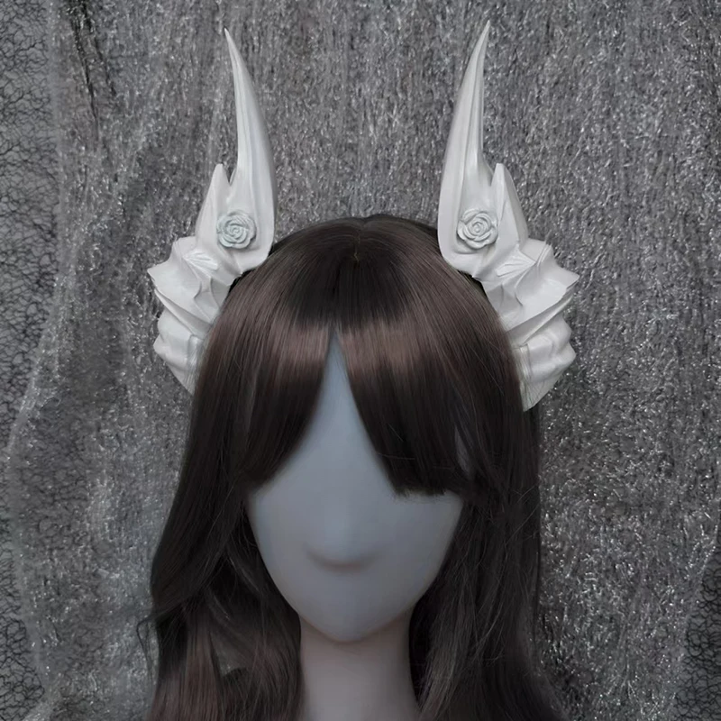 New Lolita Headpiece Magic Horn Devil Prop Hairpins Halloween Lolita Cosplay Costume Accessories Performance Custom Made