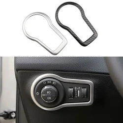 Car Headlight Switch Panel Cover for Jeep Compass 2017 - 2020 Head Lamp Button Decoration Sticker Trim Interior Accessories
