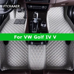 FTCHAAER Custom Car Floor Mats For VW GOLF IV V 1997-2008 4th 5th Auto Carpets Foot Coche Accessorie