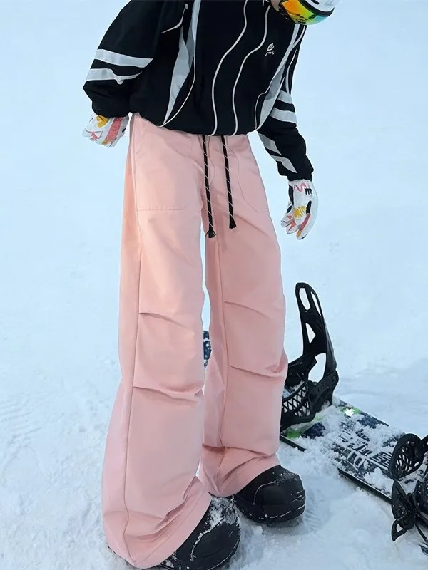 

Harbin Winter Thermal Cotton Trousers for Men And Women Fce Lined Ski Pants Cold Resistant Windproof Waterproof Youth Faion