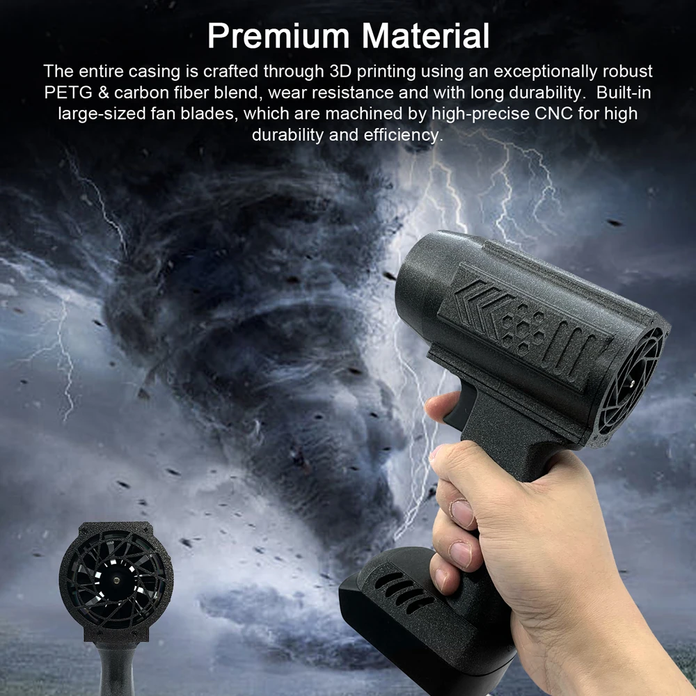 

Handheld Ducted Turbofan 50mm Brushless Motor Jet Fan 1000g Thrust Car Washer High Power Dust Blower Keyboard Cleaning Tool Com