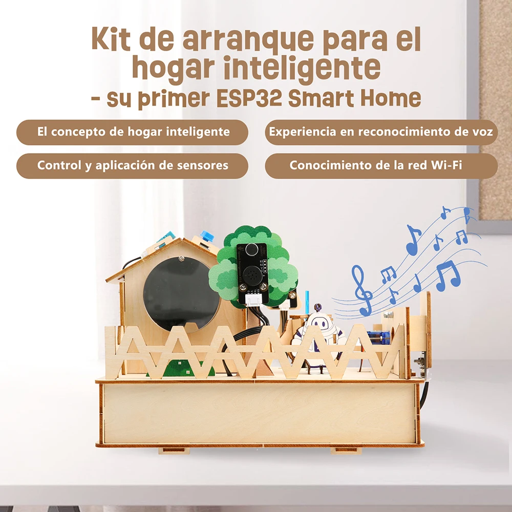 Kit de Inicio ACEBOTT Smart Home für ESP32 Casa de Madera IoT Wifi Programmierbar für Arduino Scratch