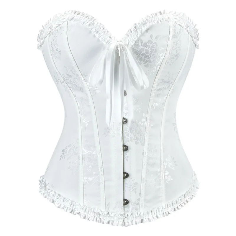 Corset Tops for Women Sexy Push-up Bustier Floral Intersperse Corset Waist Slimming Body Shapewear Black 2025 XS-XXL