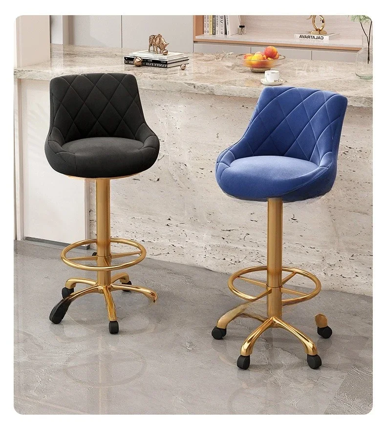 바 의자 유니버설 풀리 리프트 회전식 계산대 섬 테이블 장시간 앉아 있어도 피곤하지 않은 홈 등받이