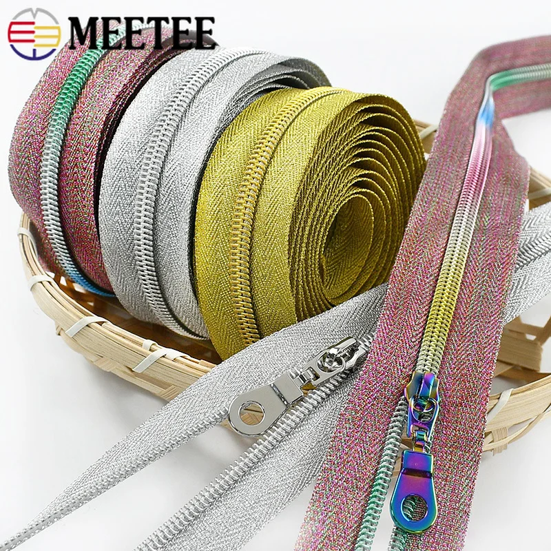 

2-20M 5# Nylon Zippers with Sliders for Sewing Backpack Jacket Coil Zipper Garment Decor Zips Repair Kit DIY Bags Accessories