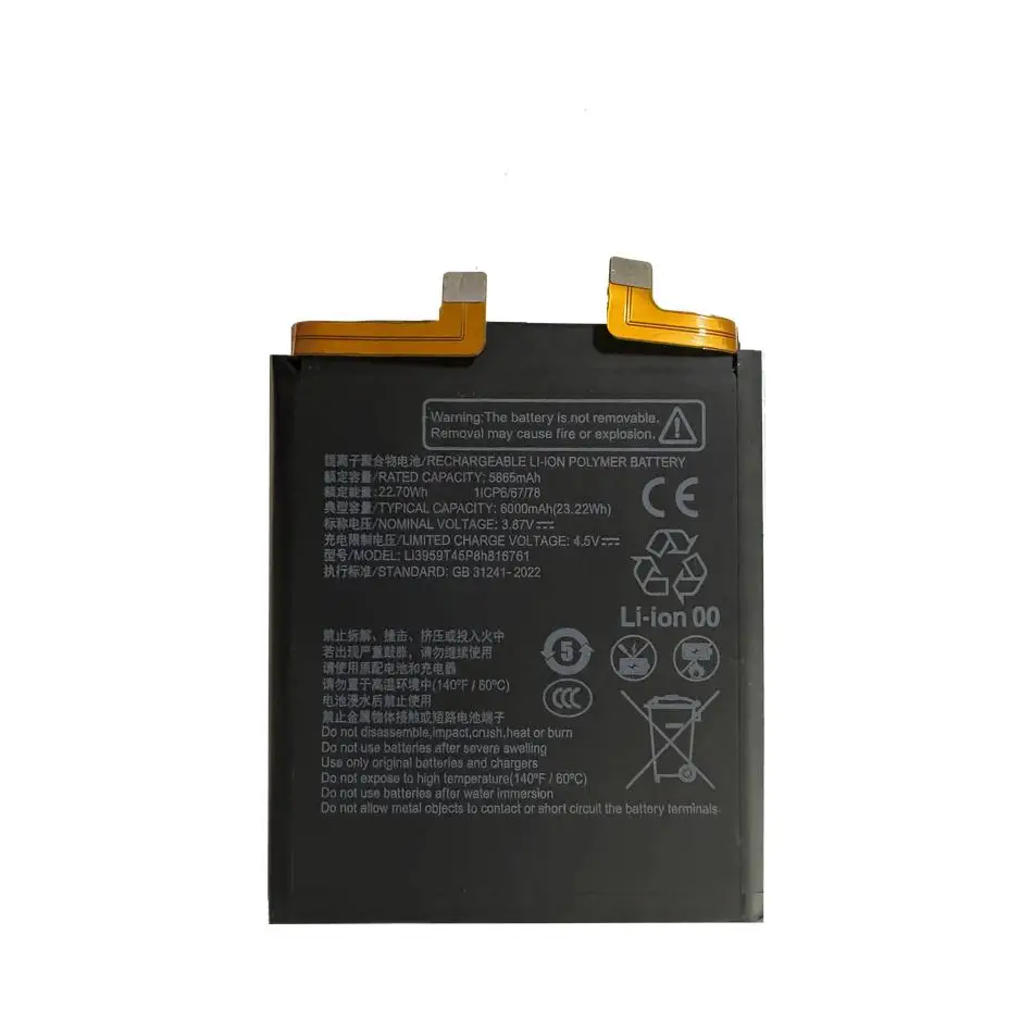 li3959t45p8h816761 Mobile phone Battery For ZTE Nubia Z60 Ultra NX721J 6000mAh Real Capacity