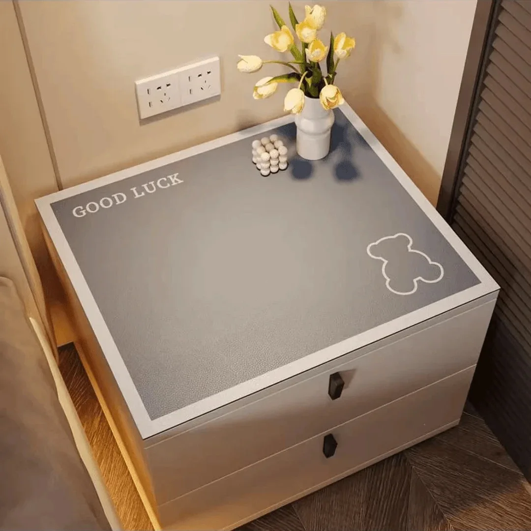 VIKAMA good luck bear outline kitchen decor mat grey minimalist simple design stylish kitchen countertop absorbent non slip pad