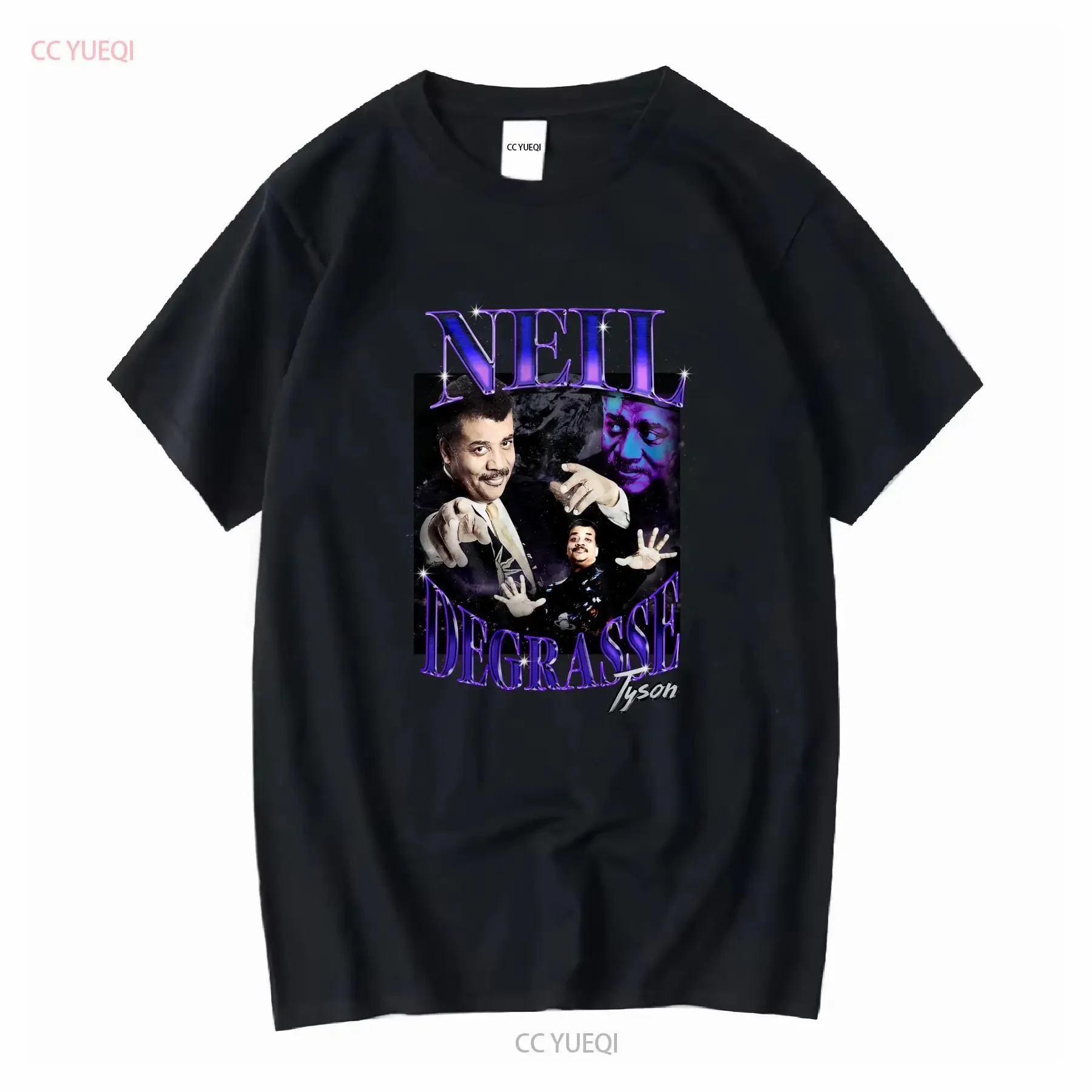 Neil deGrasse Tyson 90's Bootleg T Shirt long or short sleeves vintage Washed Top For Everyday Wear fashion Slightly Casual