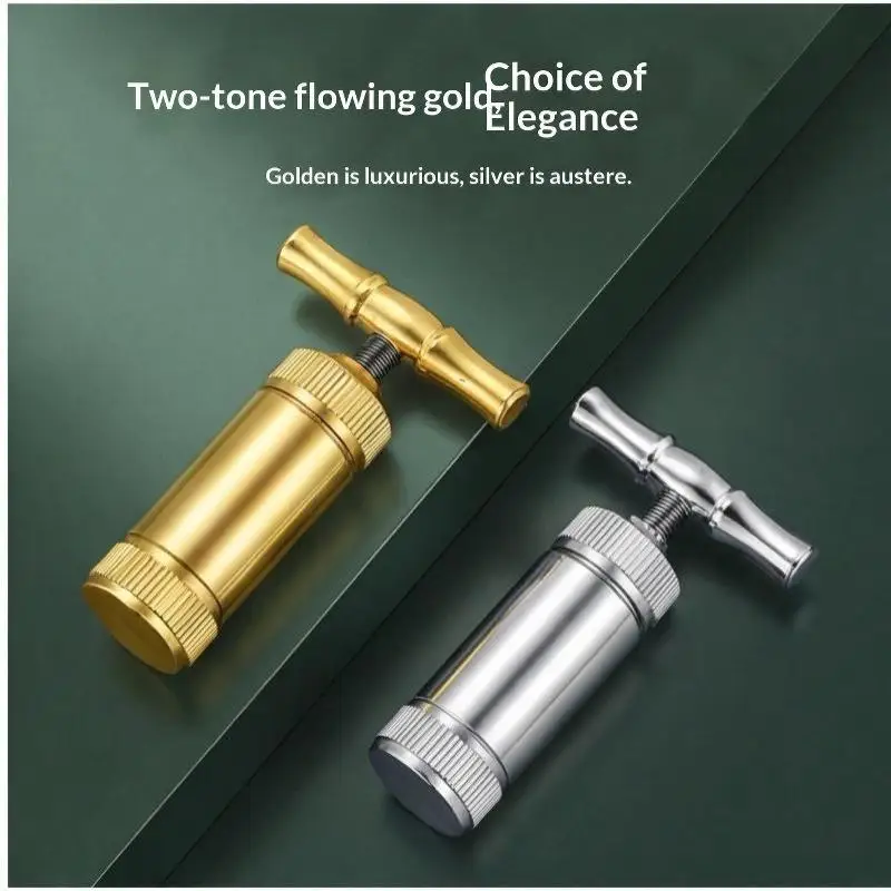 Aluminum Alloy Tobacco Herb Press Lightweight Metal Compressor Efficient Spice Grinder for Kitchen Camping Household