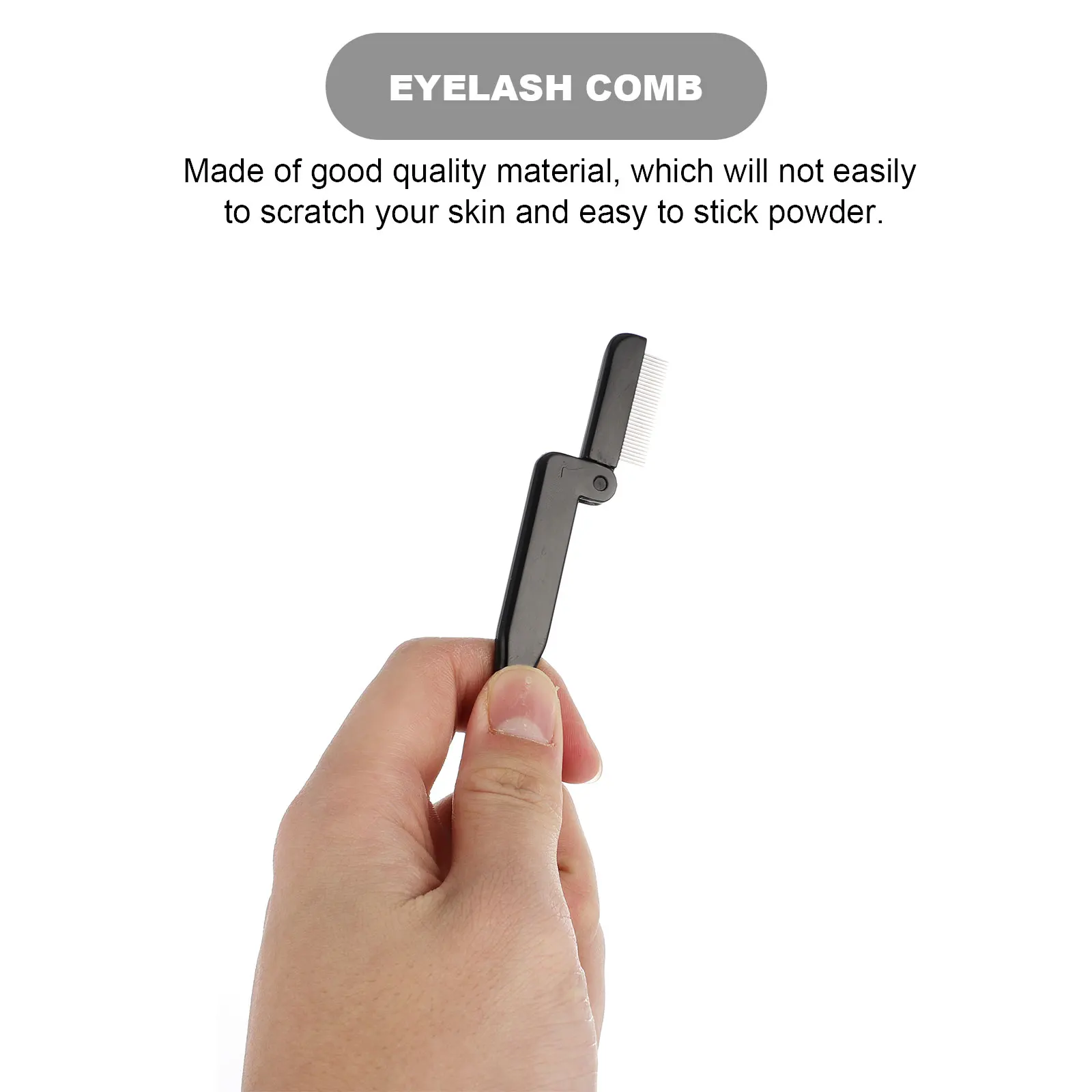 

3pcs Eyelash Comb Stainless Steel Eyebrow Brush Foldable Grooming Tool Beauty Salon Makeup Personal Use Lashes Gliding