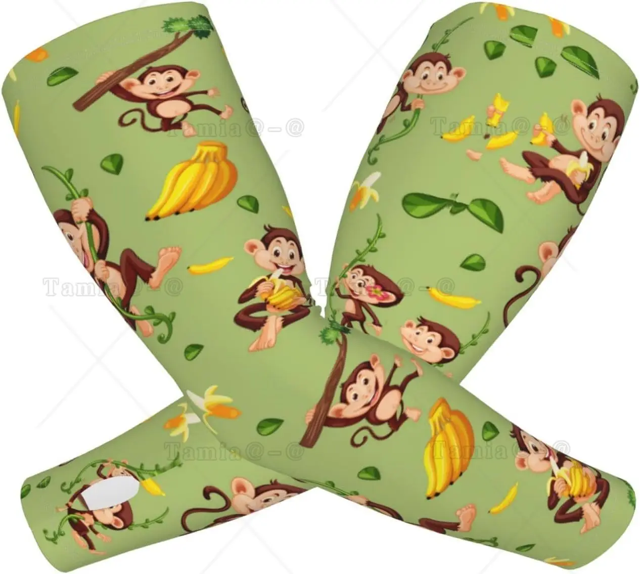 Manicotti per braccio scimmia sparatutto per donna uomo Scimmia sole rinfrescante simpatico copribraccio per animali