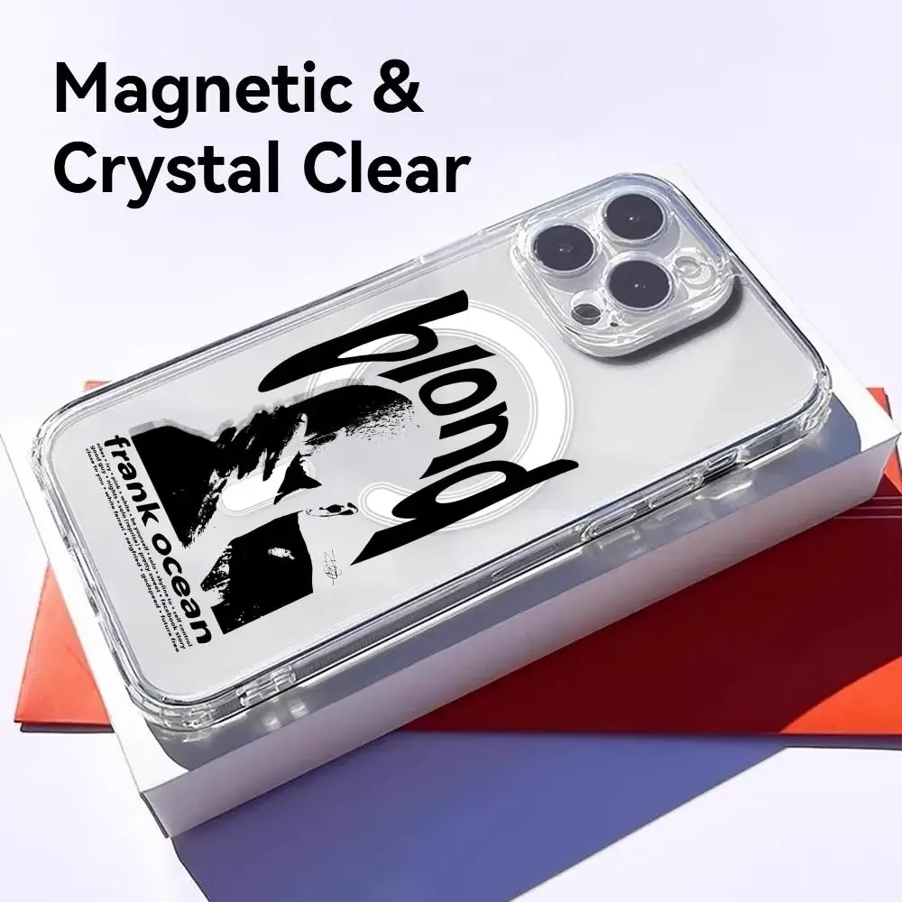 Singer Frank Blonde Oceans Hot Phone Case For IPhone 17 16 15 Pro Max Plus With Magnetic Crystal Clear Case Wireless Charge view 2